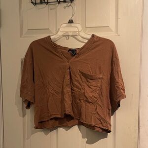 Brown Women's Crop Top